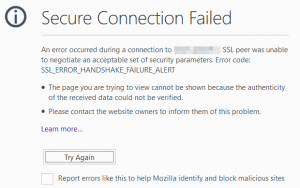 Firefox-error